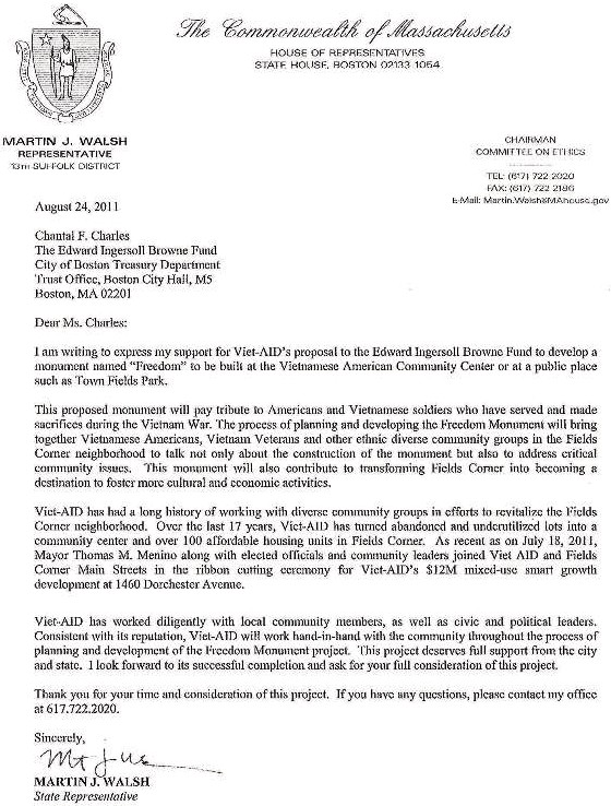 a for letter teacher permission VietAID from Support Letter â Stephen Murphy of Councilor J.