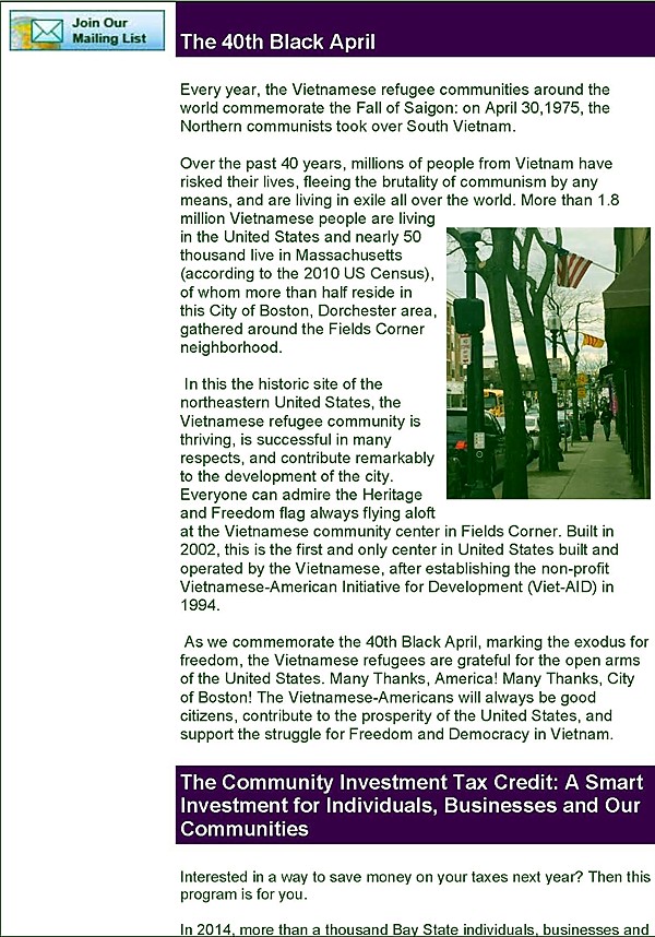 Vietaid Today April 2015 Vietaid